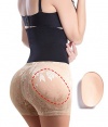 Gotoly Women Apple Bottom Hip Pads Butt Lifter Short Thigh Slimmer Control Panty (M, Beige)