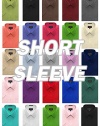 Men's Regular-Fit Solid Color Short Sleeve Dress Shirts (Big Size Available)