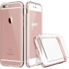 US Shipping Rose Gold Frame Case Bumper for iPhone 6 6S, ESR Hybrid Case Fluencia Hard Clear Back Cover Absorbent Aluminum Frame Case