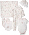 Little Me Girls' Newborn Essentials Gift Set, Pink Floral, 9 Months