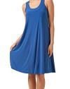 Ellen Parker A-Line Sleeveless Dress in Cobalt (Large (12-14), Cobalt)