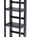 Winsome Wood Folding 4-Tier Shelf, Black