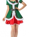 Ecilu Women's Plus Size Cutie Holiday Honey Elf Helper Christmas Costume