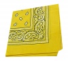 Celino Unisex Multi Purpose Solid Color Contrast Vintage Print Polyester Bandana, Yellow One Size
