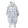First Impressions Baby Snowsuit, Baby Boys Plaid Snowsuit 6-9 Mouth Baby Blue