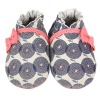 Robeez Petal Pop Crib Shoe (Infant), Grey/Sorbet, 12-18 Months M US Infant