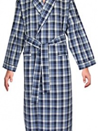 Robes King Classical Sleepwear Men's Woven Shawl Collar Robe,