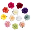 CellElection Cute Two Methods of Use 3D Simulation Real Fabric Girls' Rose Flower Hair Clips With Pin Set of 12 Pcs
