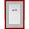 Tizo Design Siena Narrow Enamel Collection 5x7 Frame - Silver Plated Color: Red.