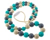 Chew-Choos 'Playdate' Silicone Teething Necklace - Natural Baby Sensory Teether and Nursing Gift for Moms (Oceana)