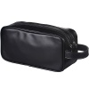 HappyDavid Soft PU Leather Zipped Travel Toiletry Bag Mens Ladies Supply Toiletry Bag Case(black)
