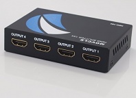 HDMI Splitter 1 in 4 out Movcle® Full HD 1080P 1X4 Port Box Hub with US Adapter v1.4 Powered Certified for 3D Support