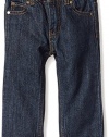 Nautica Boys' 5-Pocket Straight Fit Denim Jean, Naval Yard, 18 Months