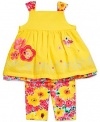 First Impressions Baby Girls' 2-Piece Floral Top & Leggings Set, Yellow, 3-6 Months