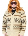 The Big Lebowski Jeffrey The Dude Zip Up Costume Cardigan Sweater (Adult XX-Large)