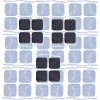 Medical electrode 48Pcs premium square comfortable pads for HealthmateForever electronic palm size handheld massagers (White Color)