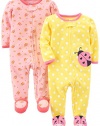 Simple Joys by Carter's Baby Girls' 2-Pack Cotton Footed Sleep-and-Play
