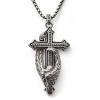 Scott Kay Silver Spinel Protecting the Cross Pendant with Sterling Silver Chain
