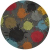 Momeni Rugs LMOTWLMT-9GRY500R Lil' Mo Hipster Collection, Kids Themed Hand Carved & Tufted Area Rug, 5' Round, Grey