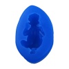First Impression Molds B233 Baby 2 Silicone Cake Decorating Mold, Small, Blue