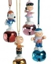 Peanuts Characters Holiday Jingle Buddies Bells w/ Pendant Cord-Set of Four