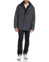 Calvin Klein Men's Poly Bonded Jacket with Removable Hood and Fleece Bib