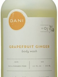 DANI All Natural Body Wash, Grapefruit Ginger, 12oz