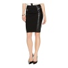MICHAEL Michael Kors Womens Faux Leather Zipper Pencil Skirt Black 12