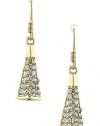 TRENDY FASHION JEWELRY CRYSTAL ENCRUSTED SQUARE PYRAMID ORNATE EARRINGS BY FASHION DESTINATION