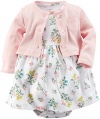 Carter's Baby Girls' 2 Piece Floral Dress Set (Baby) - Pink - Newborn