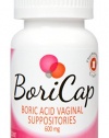 BoriCap Boric Acid Vaginal Suppositories | 28 Count, 600mg | Capsules Size 00 | No Fillers or Artificial Colors | Gynecologist Instructions Included | Made in the USA