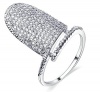 Daesar Gold Plated Rings Womens Engagement Rings Rhinestone Nail Rings CZ Size: 9