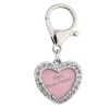 Lux Accessories Silvertone Pave Rhinestone Heart Photo Frame Novelty Keychain